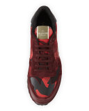 Men's Rockrunner Camo-Print Sneaker, Red 