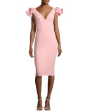 Belvis Rosette Bodycon Dress, Pink