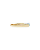 Turquoise Bar Ring with Diamond Trim