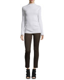 Natasha Ribbed Cashmere Sweater, Ivory