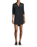 Slim Signature Long-Sleeve Dress, True Black