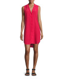 Adalyn Sleeveless Button-Front Shirtdress, Rosetta