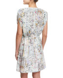 Hanna Printed Sleeveless Short Coverup