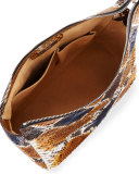Two-For-One 12 Python Pouch, Sahara/Navy