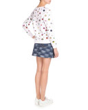 Tanami Flower Crewneck Sweatshirt, White