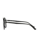 Tech Light Ray Double-Bridge Sunglasses, Black
