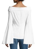 Persephone Décolleté Shirt, White