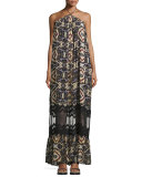 Cecilia Sleeveless Maxi Dress, Savanna Print