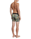 Camo-Print Mesh 6" Trunks, Camo