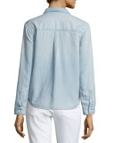 Crysta Chambray Tie-Hem Shirt