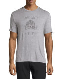 Live & Let Live Skull Graphic T-Shirt, Gray Heather