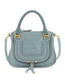 Marcie Medium Satchel Bag, Light Blue