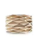 Geometric Diamond-Trimmed Cuff Bracelet