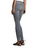 The Icon Skinny Ripped Ankle-Zip Jeans, Mando