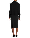 Yan Pencil Midi Skirt, Black