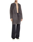Cropped Cashmere Turtleneck Sweater, Camel
