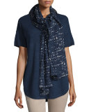 Encryptions Artisanal Scarf, Midnight