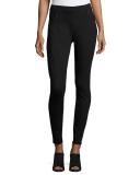 Trina Zip-Pocket Skinny Pants, Black