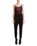 Drawstring-Waist Jogger Pants, Black