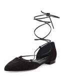 Gilligan Lace-Up d'Orsay Flat, Black