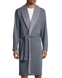 Robinson Shawl-Collar Long Robe, Gray