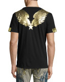 Metallic Wings T-Shirt, Black