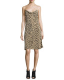 Jessa Leopard-Print Bias-Cut Slip Dress