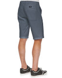 Griffin Flat-Front Shorts, Blue 