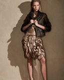 Dara Tiered Sleeveless Dress, Bronze