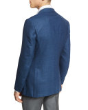 Manhattan Textured Two-Button Sport Coat, Blue