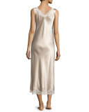 Garofano Lace-Trimmed Gown, Beige/Rosa 