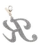 Alphabet K Bag Charm, Starlight Silver