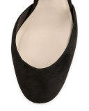 Evangeline Angel Wing d'Orsay Pump, Black/Rose Gold