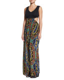 Moroccan Dreams Printed Maxi Dress, Black