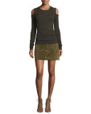 The Suede Naval Skirt, Green