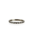 Black Diamond Silver Stackable Ring