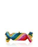 Rainbow Twist Crystal Candy Pillbox, Gold/Multi