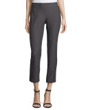 Stretch-Crepe Ankle Pants, Petite