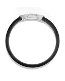 Streamline Rubber ID Bracelet, Black