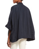 Cropped Flare Jeans W/Frayed Hem, Natural