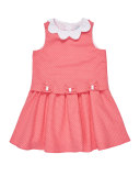 Sleeveless Collared Popover Dress, Pink, Size 4-6X