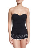 Enchantment Bandeau One-Piece Swimdress, Black