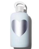 Glass Water Bottle, Silver Wren Heart, 1L
