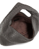 Veneta Intrecciato Extra-Large Hobo Bag, Gray