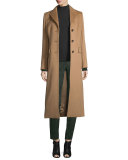 Long Camel-Hair Coat, Caramel