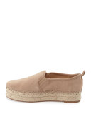 Carrin Suede Platform Espadrille Flat
