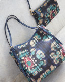 Canterbury Small Horseferry Check Tote Bag, Navy/Brilliant