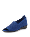 Eadan Open-Toe Demi-Wedge Sandal, Bluette