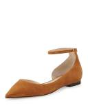 Lucy Suede Half-d'Orsay Flat