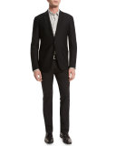 Five-Pocket Stretch-Cotton Pants, Black